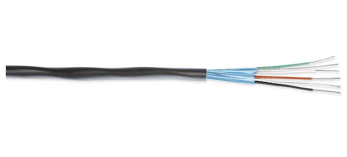 Extron Serial Control/Audio Cable, 50' (15.2 m) Plenum, Grey, twisted pair, 20 AWG, color-coded - W126322629