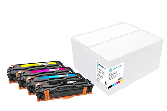 CoreParts Toner Multipack for HP CP1215/CP1515 CMYK Pages: 2.200/1.400/1.400/1.400 HP Color LaserJet CP1215/CP1515 CMYK MultiPack, Nordic Swan - W124669824