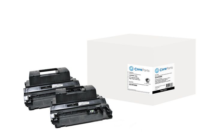 CoreParts Toner Black CE390XD Pages: 24000x2, Nordic Swan HP LaserJet M4555 (90X) High Yield Twin Pack - W124569893