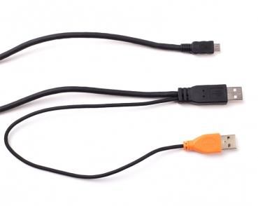 signotec USB-Splitter-cable 2,5 m length, 2x Splitter USB-A and 1x Micro-USB. Increased diameter for the power wires. - W126384312