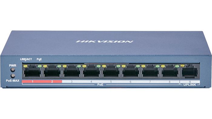 Hikvision Switch PoE 8 portas Fast Ethernet sem gestão - W124448716