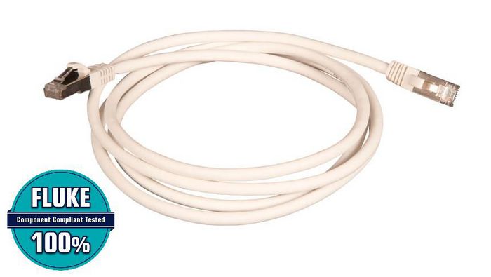 Lanview Cat6a S/FTP Network Cable 2m, White LSZH - W125941436