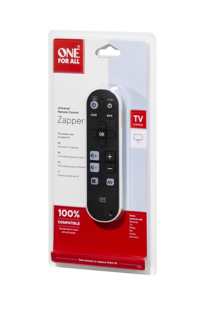 One For All TV Zapper, TV/STB/Audio, 2x AAA - W124886233