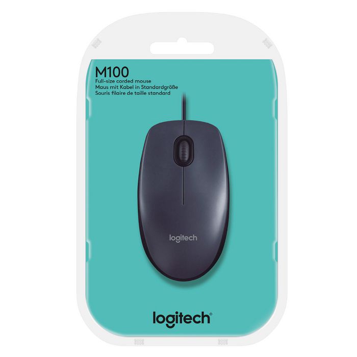 Logitech 1000 DPI, Optique, USB, 3 boutons - W124638574
