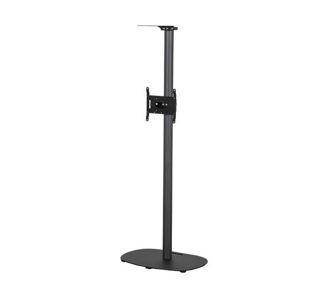 B-Tech Freestanding Floor Stand with Camera Shelf, Footfall Mangement, 1.5m, black - W125963086