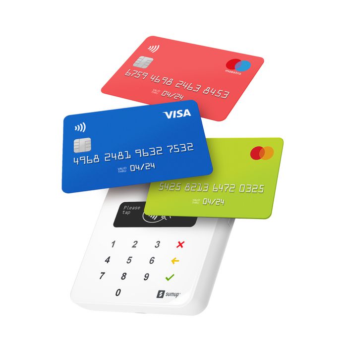 SumUp Make accepting card payments easy. No monthly fees, no contracts and only 1.49% fee per transaction. - W126445353