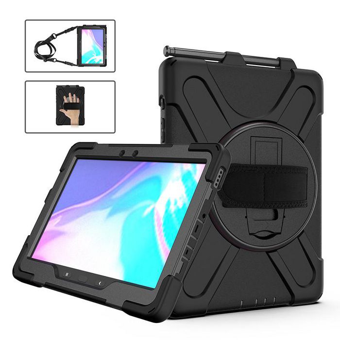 eSTUFF CHICAGO Full Body Defender Case for Samsung Galaxy Tab Active Pro/Active 4 Pro - Black - W126464314