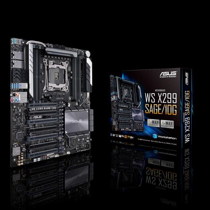Asus WS X299 SAGE/10G, Intel X299, LGA 2066, 8x DDR4 DIMM, 7x PCIe 3.0 x16, 10G LAN, USB 3.1, U.2, M.2, CEB, 305x267 mm - W126266078