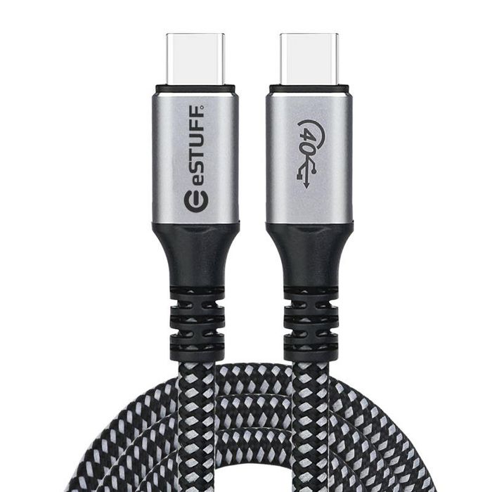 eSTUFF USB-C to USB-C cable 1.2m, 100W, 40Gbps, USB4 Gen 3x2 - W128409611