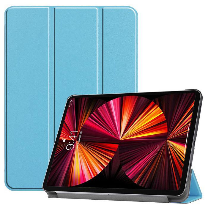 CoreParts Cover for iPad Pro 11" 1/2/3 Gen (2018-2021) Tri-fold Caster Hard Shell Cover with Auto Wake Function - Sky Blue - W126439171