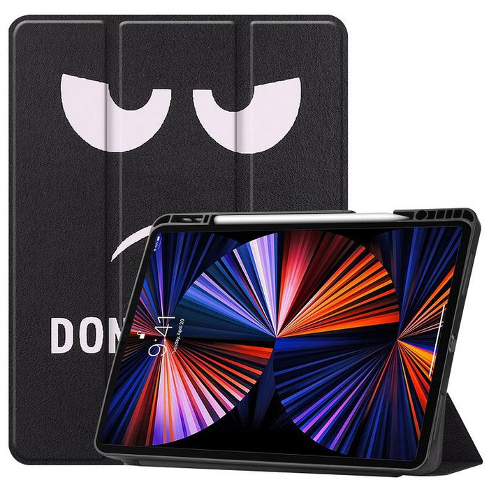 CoreParts Cover for iPad Pro 12.9" 5th Gen (2021) Tri-fold Caster TPU Cover Built-in S Pen Holder with Auto Wake Function - Don't Touch Me Style - W126439225