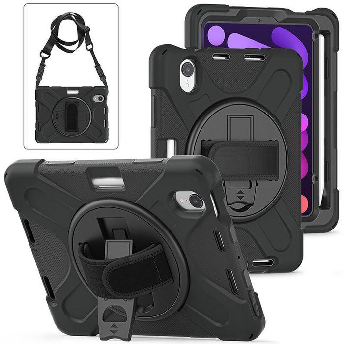 eSTUFF CHICAGO Full Body Defender Case for iPad Mini 6  - Black - W126464850
