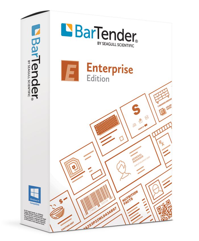 Seagull BarTender Enterprise: Appl. License + 100 Printers  (incl. Maintenance) - W125957205