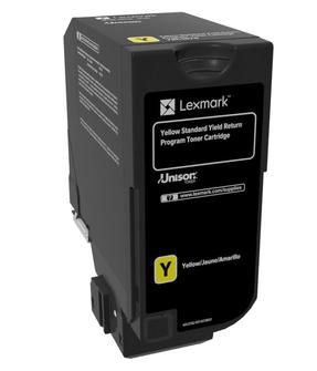 Lexmark 7K Yellow Return Program Toner Cartridge (CS72x, CX725) - W126474812