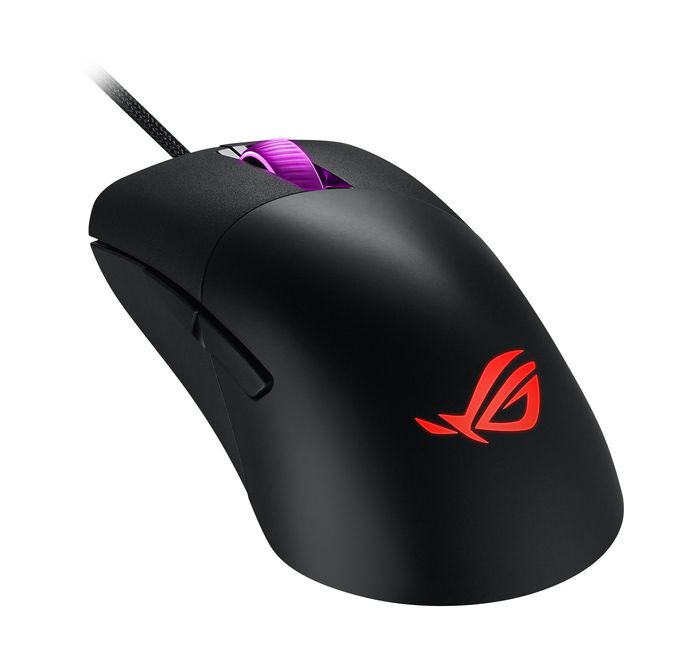 Asus Lightweight FPS gaming mouse with specially tuned ROG 16,000 dpi sensor, exclusive push-fit switch sockets, PBT polymer L/R keys, ROG Omni Mouse Feet, ROG Paracord and Aura Sync RGB lighting - W126475650
