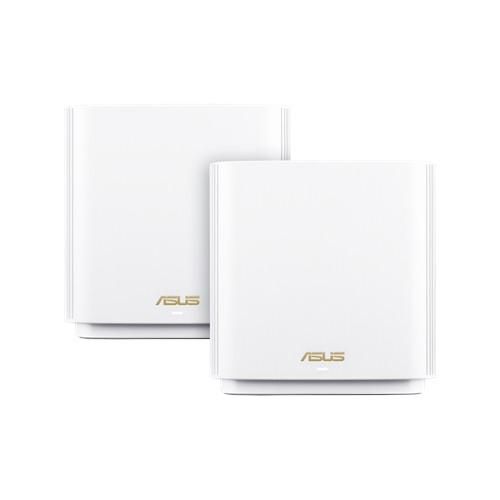 Asus 802.11a/b/g/n/ac/ax, 2.4 + 5 GHz, 512 MB RAM, RJ-45, USB 3.1, MU-MIMO, 160x75x161.5 mm, white, 2 pcs - W126476706