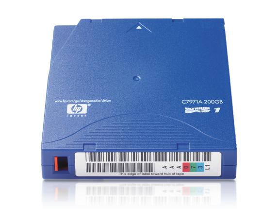 Hewlett Packard Enterprise Linear Tape Open (LTO) Ultrium-1 tape cartridge (Blue color) - 319m (1047ft), 100GB native capacity (200GB with 2:1 data compression) - W124747178