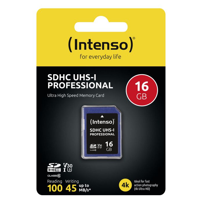 Intenso 16GB SD Card Class 10 UHS-I Professional - W124409610