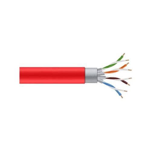 Black Box CAT6A Bulk Cable Stranded UTP 650 MHz CM PVC PoE 1000 ft (304.8-m), Red - W126500918