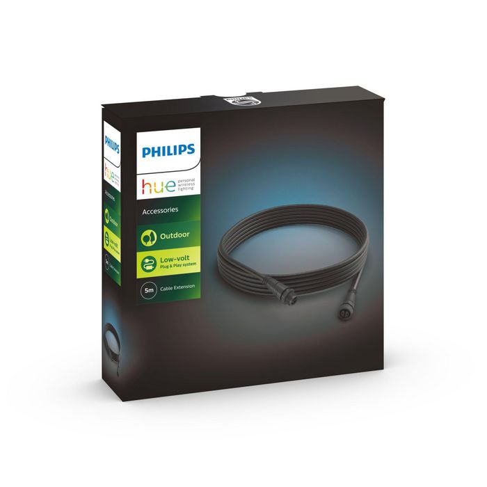 Philips by Signify Hue White and colour ambience Outdoor cable extension Extension cable Extension Black - W124438791