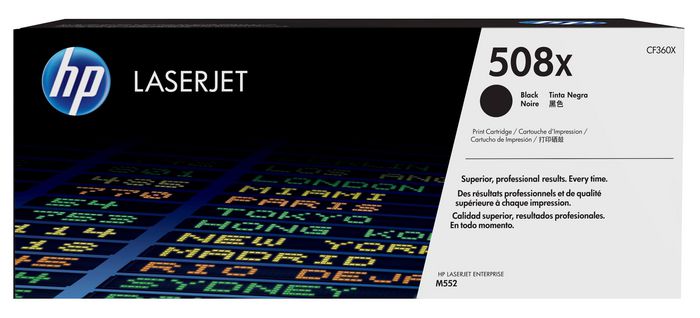 HP 508X toner LaserJet Noir grande capacité authentique - W124791731