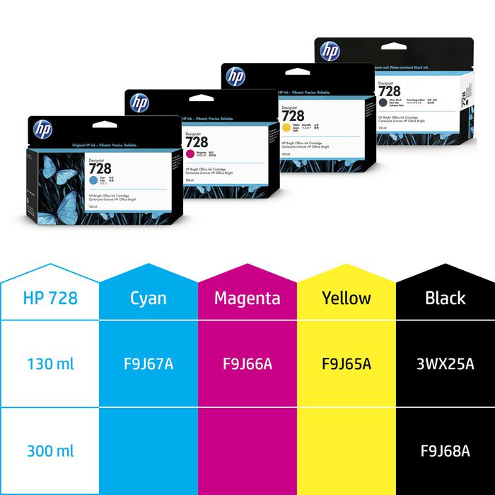 F9J66A, HP 728 130-ml Magenta DesignJet Ink Cartridge | EET