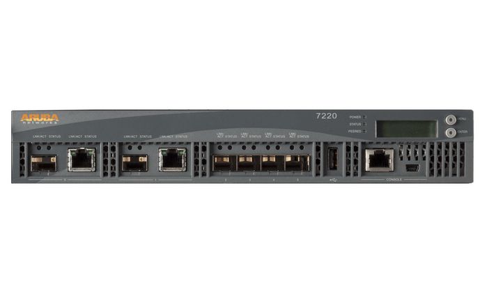 Hewlett Packard Enterprise Aruba 7220 (RW) 4p 10GBase-X (SFP+) 2p Dual Pers (10/100/1000BASE-T or SFP) Controller - W126585953