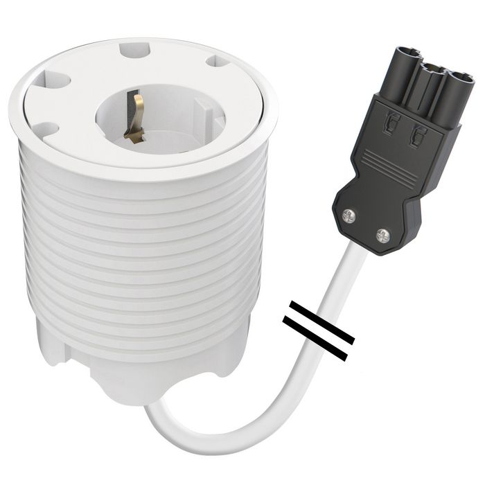 Kondator Type F, 4 Cable-throughs, GST18i3, Adjustable, White - W126571582