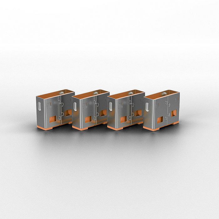 Lindy USB Port Blocker (without key) - Pack of 10, Colour Code: Orange - W124512368