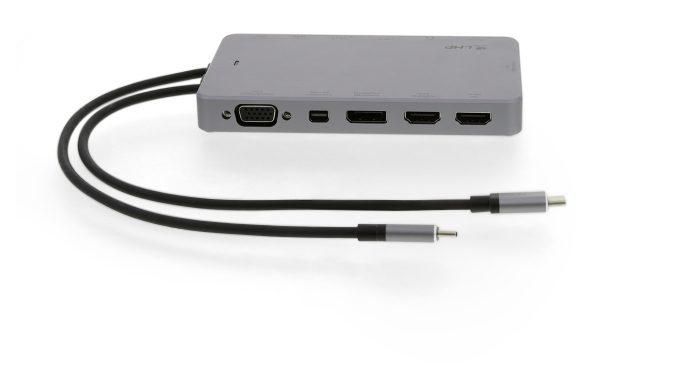 LMP USB-C Display Dock 2 4K 12 Port, 2x HDMI, Mini-DP, DP, DVI, VGA, Eth., 2x USB 3.0, 2x USB-C, Aluminium, Space Gray - W126181794