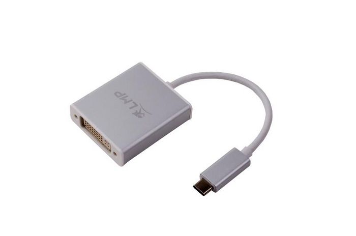 LMP USB-C to DVI adapter aluminum housing - silver - W126584843