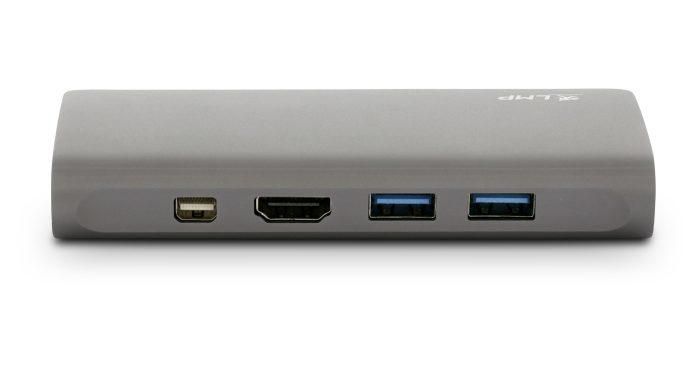LMP USB C - Mini DP, HDMI, VGA, 2x USB 3.0, 1G RJ-45, USB C, SD, microSD, 118x53x18 mm, space grey - W126585089