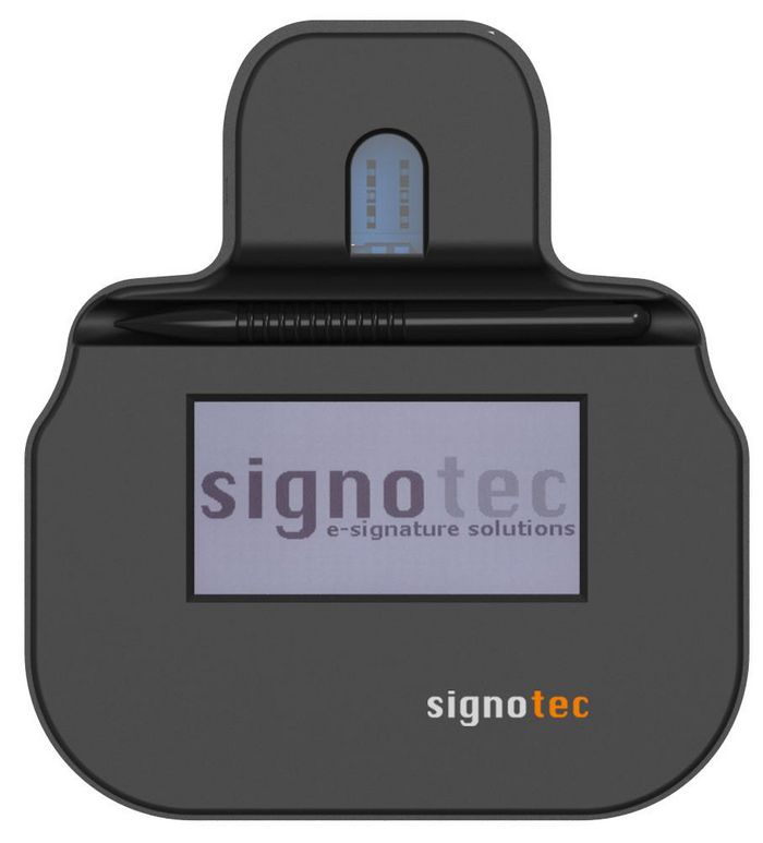 signotec Kappa signature capture. Monochrome 4" (10.5 cm) display,high resolution,brilliant, Compact size,USB - W126646847