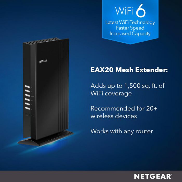 Netgear 802.11ax, 4x 1G RJ-45, 2.4/5 GHz, AX1800, WPS - W126258116
