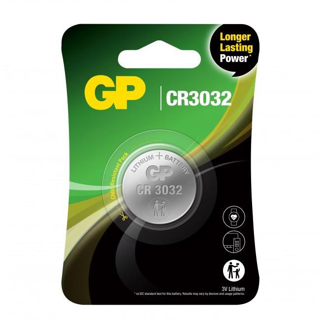 GP Batteries Lithium Cell Battery - CR3032, 1-pack - W126652046