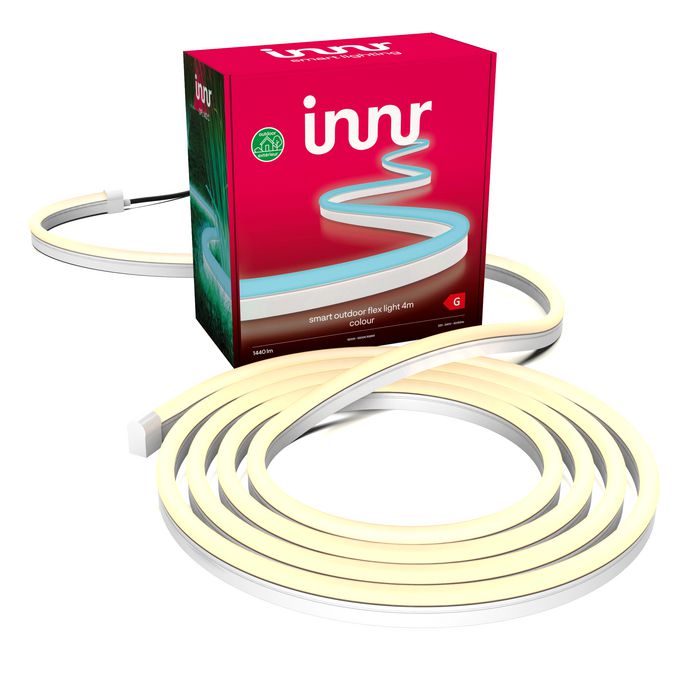 INNR Lighting With the extra long smart flexible colour LED strip for outdoors, you can easily add decorative colour accents to your garden or balcony. Opt for warm white light with the app for extra ambience or add extra colour to your exterior with one of the 16 million colours of light. - W126390119