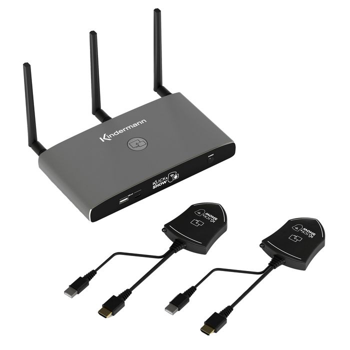 Kindermann KLICK & SHOW K-FX HDMI Kit, Wireless Conferencing System with 2 HDMI transmitters - W126671012