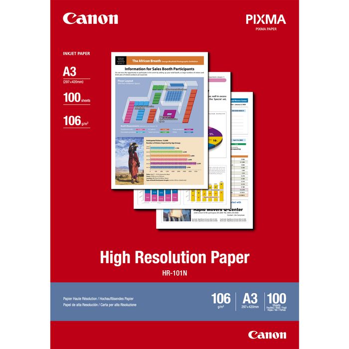Canon Papier haute résolution A3  HR-101N - 100 feuilles - W125196909