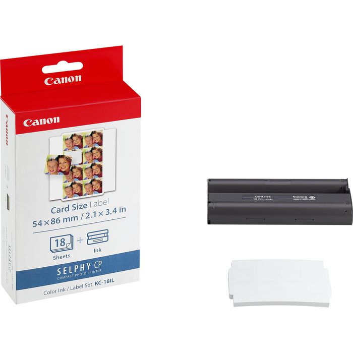 Canon BubbleJet ink cartridge - Printers - KC18IF - size/mini labels, 18 sheets for CP-100 - W124834045