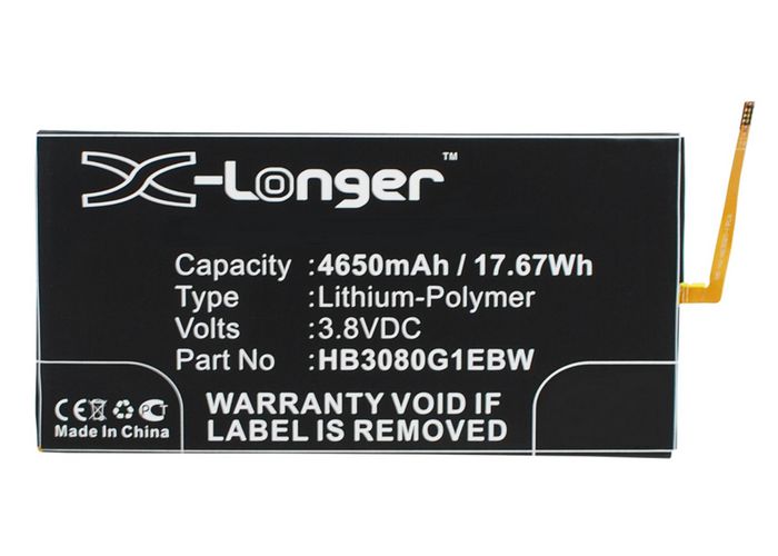 CoreParts Battery for Huawei Mobile 17.67Wh Li-ion 3.8V 4650mAh, for EE Eagle, EE Eagle 4G LTE, Honor S8-701u, Honor S8-701W, Mediapad M1 8.0, MediaPad T1 9.6, S8-301L, S8-301U, S8-301w, S8-303L, S8-306L, S8-701u, S8-701w, T1-A21L - W125333359