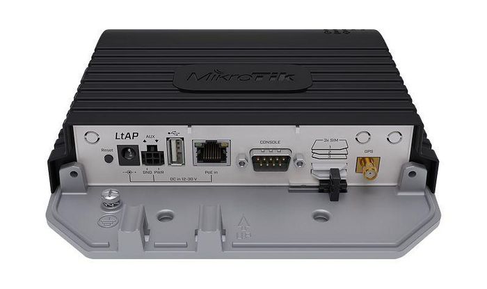 MikroTik 2.4GHz access point with extra miniPCI slot, three SIM slots, GNSS support (GPS, GLONASS, BeiDou, Galileo) and LTE modem for International bands 1,2,3,7,8,20,38 and 40 - W124470938