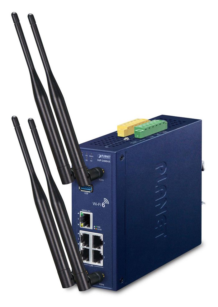 Planet Industrial 5GHz 802.11ax 2400Mbps Wireless Access Point with 5 10/100/1000T LAN Ports - W126709573