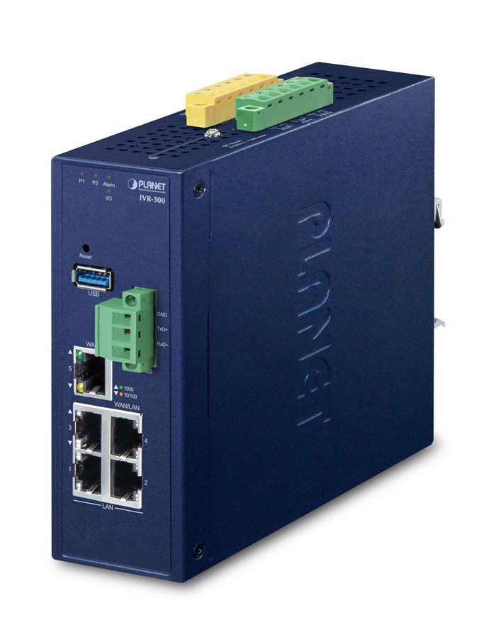 Planet Industrial 5-Port 10/100/1000T VPN Security Gateway with Redundant Power - W126709570