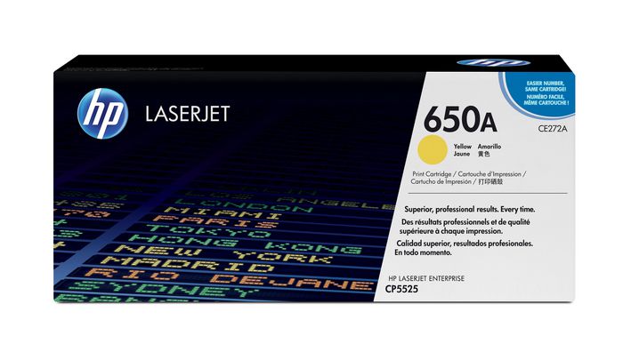 HP 650A toner LaserJet jaune authentique - W124747466