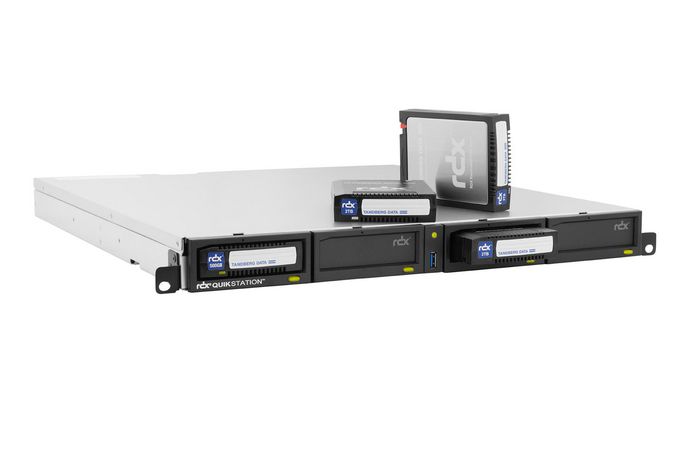 Overland-Tandberg RDX QuikStation 4 RM, 4-Bay, 4x 1Gb Ethernet, removable disk array, 1U rackmount - W125182080