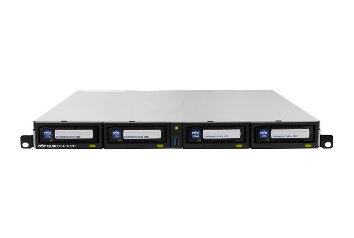 Overland-Tandberg RDX QuikStation 4 RM, 4-Bay, 4x 1Gb Ethernet, removable disk array, 1U rackmount - W125182080