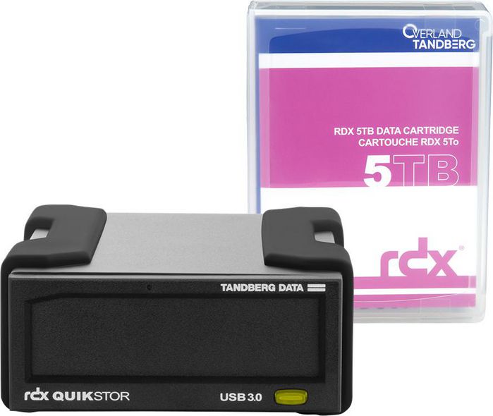 Overland-Tandberg RDX external drive kit with 5TB cartridge, black, USB3+ - W124337344