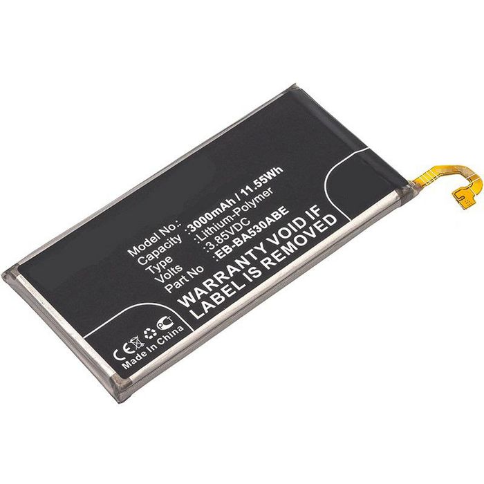 CoreParts Battery for Samsung Mobile 11.4Wh Li-ion 3.8V 3000mAh, for Galaxy A8 2018, Galaxy A8 2018 TD-LTE, SM-A530, SM-A530F, SM-A530F/DS, SM-A530N, SM-A530W - W124863795