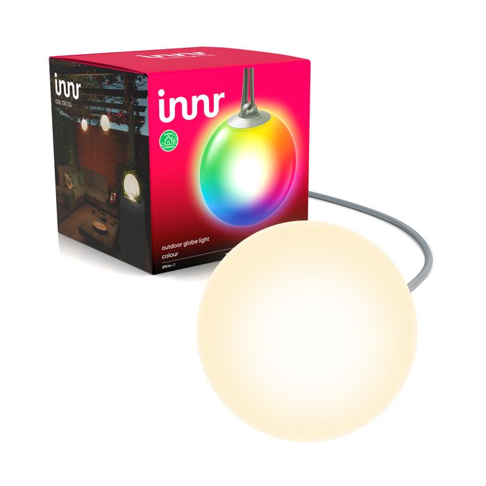 INNR Lighting Smart Outdoor Globe Light, 370lm, single globe - W126789631