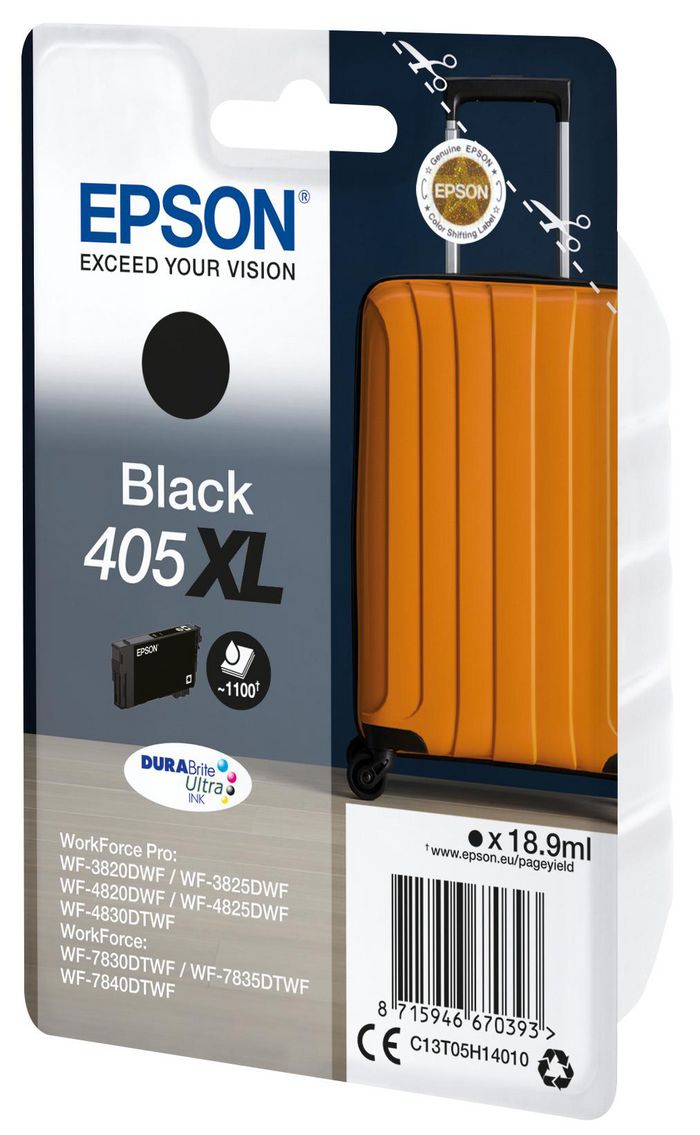Epson Singlepack Black 405XL DURABrite Ultra Ink - W126789961